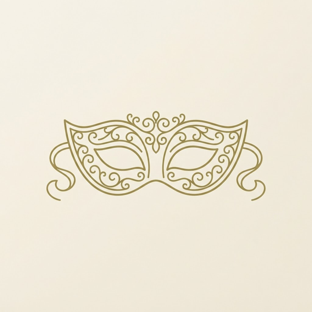 Kunstvolle venezianische Maske in Gold